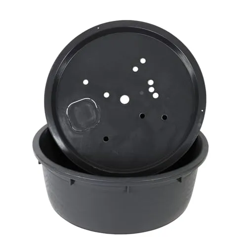 CLGarden Springbrunnenbecken Set mit GFK Deckel 150L - Springbrunnen für Gartenteiche: Robustes 150L PE Becken mit stabiler GFK Abdeckung, ideal für den Erdeinbau und winterfest.