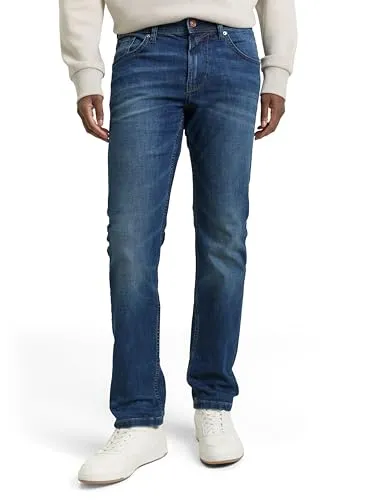 TOM TAILOR Denim Herren Jeans Aedan Straight - Mid Stone Wash, 32W/36L - Hochwertige Jeans im Five-Pocket-Style mit Stretch-Anteil für optimalen Tragekomfort. Ideal für lässige Outfits und vielseitige Anlässe.
