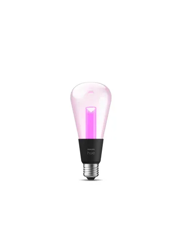 Hue Lightguide E27 Edison Bulb - 1-Pack - LED-Lampe mit 2000-6500 Kelvin, 16 Millionen Farben, energieeffizient und steuerbar über Smart Devices oder Sprachassistenten.