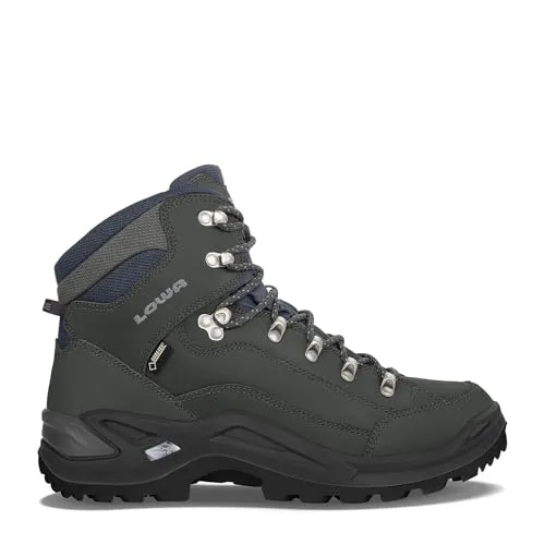 LOWA Stiefel RENEGADE GTX MID W 2024 dunkelgrau, Größe 42 - Multifunktionsschuh für Damen mit optimalem Tragekomfort. Der RENEGADE GTX MID überzeugt durch wasserdichte und atmungsaktive GORE-TEX Membrane. Ideal für aktive Tage in der Natur.