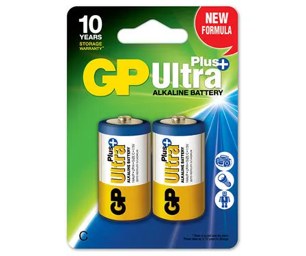BATERIA ULTRA+ ALKALINE 1.5V LR14 C 2 SZTUKI GP BATTERY 4891199100390
