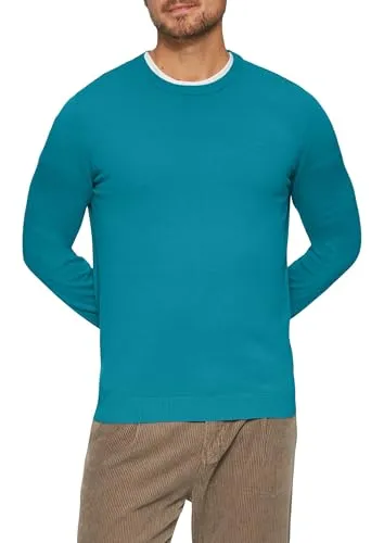 Strickpullover mit Logo-Stickerei - Herrenpullover mit Crew Neck-Ausschnitt und Rippblenden, ideal für lässige Looks. Bequem und stylisch mit hochwertiger Logo-Stickerei.