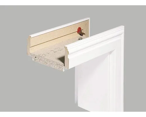 Komplettzarge Pertura CPL weiß (ähnlich RAL 9010) profiliert 198,5x73,5x12,0 cm