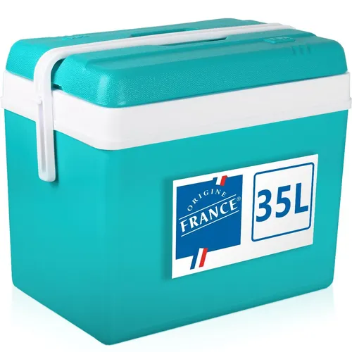 Kühlbox Isolierbox Kühltasche Camping Thermobox - Türkis - Praktische Kühltasche mit 35L Fassungsvermögen für Lebensmittel und Getränke. Ideal für Picknicks und Ausflüge. Robustes Gehäuse und extra große Öffnung sorgen für einfachen Zugang und lange Kühlung ohne Strom.