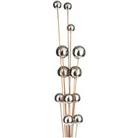 Kobolo Dekostecker Gartenstecker BOULES H209 cm mit 12 Edelstahlkugeln Rostoptik
