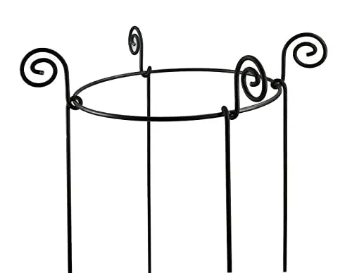 Hirsch Terracotta Staudenhalter rund Ø 40cm Höhe 90cm - Rankgitter aus stabilem Vollmaterial, ideal zur Unterstützung von Pflanzen wie Clematis und Rosen, patentiertes Design für stabilen Stand und einfache Handhabung.