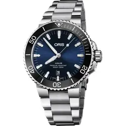 Oris Aquis Date Automatic Ref.: 01 733 7730 4135-07 8 24 05PEB - Luxus Armbanduhr für Herren mit 300 m Wasserdichtigkeit, mechanischem Uhrwerk und elegantem blauen Zifferblatt - ideal für Sport und Alltag.