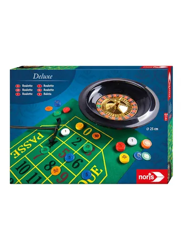 Noris 606102025 - Deluxe Roulette 25cm - Gesellschaftsspiel für spannende Spielabende, klassisches Design und ideal für die ganze Familie.