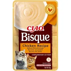 INABA Cat Ciao Bisque - Ergänzungsfuttermittel mit Hühnergeschmack für Katzen 40g