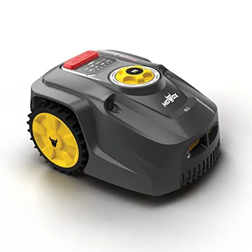 Mowox RM 750 U-SNx - Mähroboter für bis zu 750 m² Rasenfläche, mit Ultraschallsensoren und Diebstahlschutz, inklusive Ladestation und 150 m Begrenzungskabel