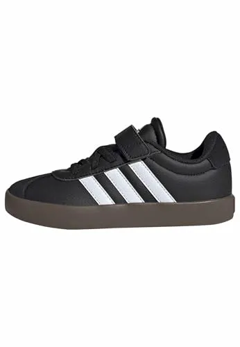 adidas VL Court 3.0 Hook and Loop Shoes Kids - Sneaker für Jungen, mit praktischem Klettverschluss für einfaches An- und Ausziehen und stylishem Design in Core Black/Cloud White.