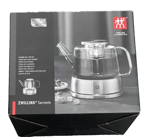 ZWILLING SORRENTO Teekanne 800 ml aus Edelstahl - Teekocher aus hochwertigem Edelstahl, mit transparentem Design für stilvolles Teegenuss und einfache Handhabung.