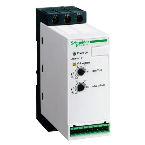 Schneider Electric ATS01N125FT Sanftanlasser für Asynchronmotor - Sanftstarter für Asynchronmotoren, 25A, 110-480V, ideal für sanften Start von Pumpen und Ventilatoren, schützt Ihre Maschinen vor abrupten Belastungen.