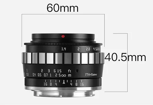 TTArtisan 1.4/23mm Black/Chrome f. M4/3 MFT Panas. Ol. APS-C