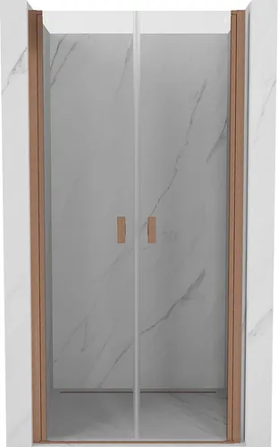Mexen Mist Duschdrehtür 90 cm - Transparentes Design mit gebürstetem Kupfer - Duschabtrennung mit 90 cm Breite, elegantes, transparentes Glas und edles gebürstetes Kupfer. Ideal für moderne Badezimmer und sorgt für einen stilvollen Look.