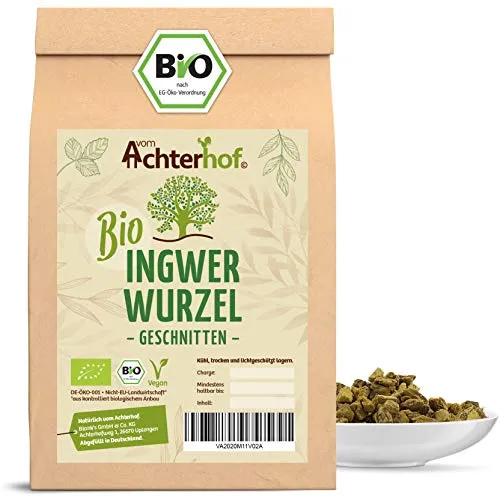 Ingwerwurzel Tee BIO (1kg) | Ingwertee | Bio-Ingwer getrocknet geschnitten vom Achterhof