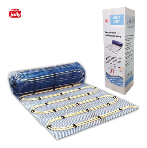 Jollytherm Aquaheat Warmwasser Fußbodenheizung (4x) 6,2 x 0,8 m - Effiziente Fußbodenheizung mit ca. 1600 W Heizleistung, ideal für eine gleichmäßige Wärmeverteilung in Ihrem Zuhause.