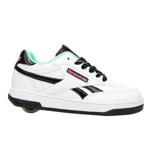 Heelys Club C Skateschuh Größe 35 in Weiß - Stylischer Skateschuh in Kooperation mit Reebok, ideal für Freizeitaktivitäten. Die gepolsterte Zunge und Kragen sorgen für optimalen Halt, während die Gummisohle für Langlebigkeit und Grip sorgt.
