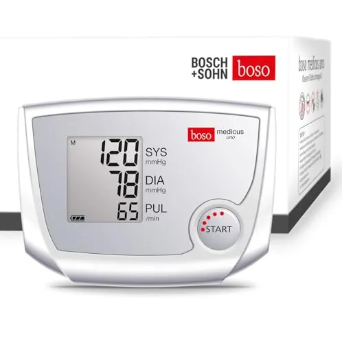 boso medicus uno XL Oberarm-Blutdruckmessgerät - Blutdruck Tracker mit großem Display, Inklusiv XL-Manschette, 32-48cm