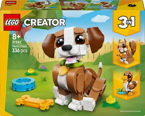 LEGO® Creator 31382 - Niedliche Tiere: Verspielter Welpe - Entdecke den verspielten Welpen im 3-in-1-Bauset! Fördere Kreativität und Geschicklichkeit mit diesem liebevoll gestalteten Steckbausteinspielzeug für stundenlangen Bau- und Spielspaß.