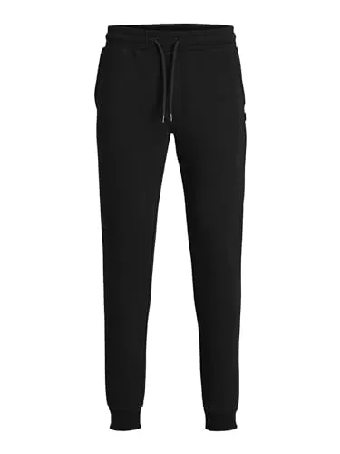 Jack & Jones JPSTGORDON JJBRADLEY SWEAT PANT GMS NOOS, Gr. M - N-Gr, Black N-Gr - Wanderhosen für Herren: Bequeme Sweathose mit angerauter Innenseite für ultimativen Komfort und vielseitige Kombinationsmöglichkeiten.