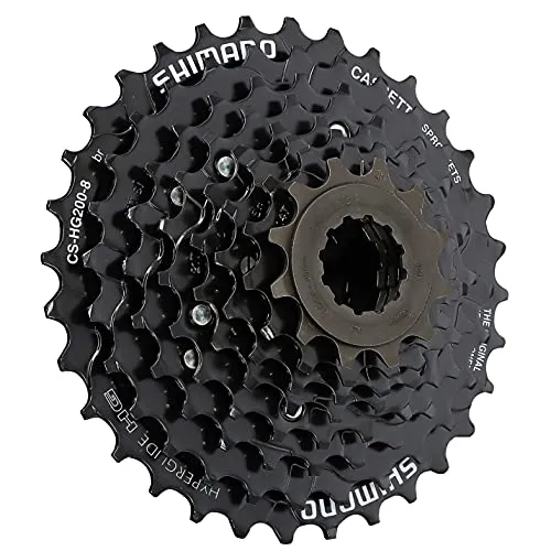 Shimano CS-HG200 8-fach Kassette 12-32 - Hochwertige 8-fach Kassette von Shimano für präzise Schaltvorgänge. Ideal für Radfahrer, die Wert auf Zuverlässigkeit und Langlebigkeit legen.
