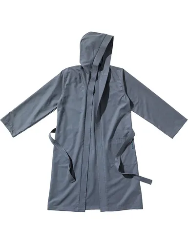 Cocoon Microfiber Bathrobe Ultralight with Hood, XXL, anchor grey - Bademode: Ultraleichter Mikrofleece-Bademantel mit Kapuze, super-saugfähig und schnell trocknend - ideal für Reisen, kompakt im Netzbeutel.