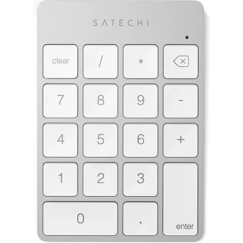 SATECHI Bluetooth-Zahlenblock - Kabelloser 18-Tasten Aluminium-Ziffernblock für Mac und Windows, ideal für Dateneingabe und Tabellenkalkulationen. Mit wiederaufladbarem Akku für bis zu 2 Wochen Nutzung.