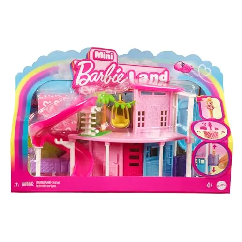 Barbie Mini Barbieland Haus Fahrzeug & Reveal Puppe Set Sammlerstück