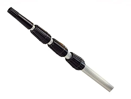 NEUSTANLO XXL Teleskopstange 5 m - Aluminium Teleskopstiel - Besen für hohe Decken und Ecken, stufenlos verstellbar, mit optimaler Griffigkeit und stabiler Bauweise für effektive Reinigungsarbeiten.