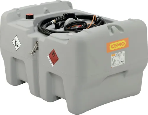 CEMO Tankanlage 10984 DT-Mobil Easy, 440 Liter - Mobile Diesel-Tankanlage mit 12V E-Pumpe, 30 l/min und Zapfpistole. Ideal für den sicheren Transport und unmittelbaren Verbrauch, mit integriertem Tragesystem und Druckentlastung.