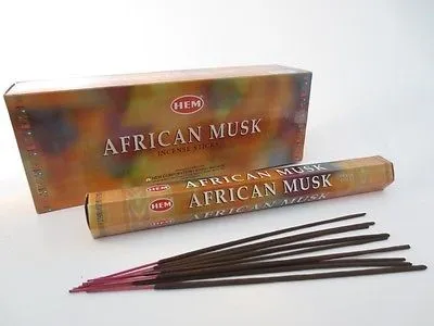 AFRICAN MUSK von HEM BIG PACK 6x 20 RäucherSTÄBCHEN Original Indien Incense