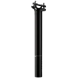 TITLE MTB Sattelstütze AP1 Aluminium Schwarz 300 mm | 0 mm Offset - Hochwertige MTB Sattelstütze aus leichtem 2014 T66 Aluminium, ideal für anspruchsvolle Trails. Der präzise verstellbare Kopf sorgt für optimale Sattelhöhe und Komfort beim Fahren.