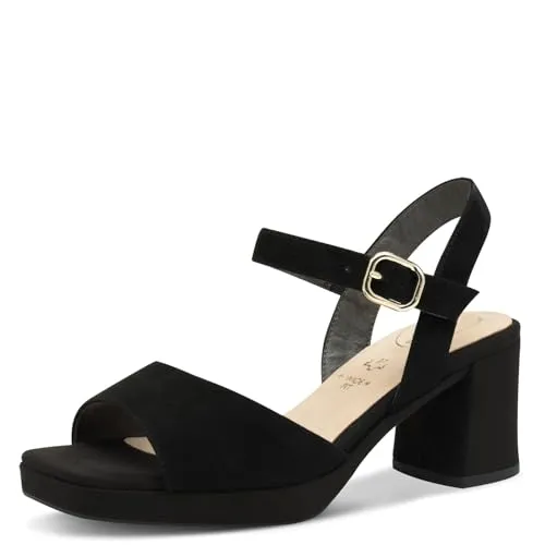 Tamaris Comfort Damenschuhe Sandalen Hoch Schwarz – Größe 41 EU - Elegante Riemchensandale von Tamaris Comfort, ideal für Freizeit und besondere Anlässe. Hochwertiges Veloursleder und ein bequemer Blockabsatz sorgen für stilvollen Komfort.