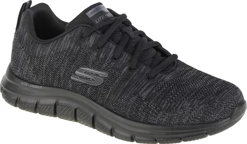 Skechers Herren Track-Front Runner 232298 BBK Sneaker - Herren-Sneaker mit weichem, meliertem Netzstoff, gepolsterter Memory-Schaum-Innensohle und flexibler Dämpfung, ideal für Fitnesstraining.