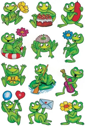 HERMA Sticker DECOR "Frösche" 3 Blatt à 12 Sticker