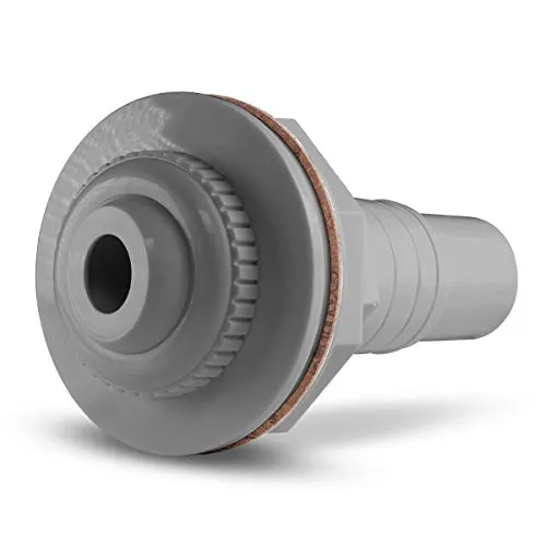 Paradies Pool Einlaufdüse in grau, Einströmdüse für Stahlwandpools, Rücklauf-Düse mit schwenkbarem Kopf, Pool-Zubehör, Ø 58 mm, Schlauchanschluss 32/38, Menge: 1 Stück