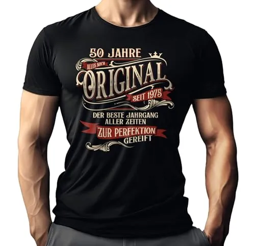 Herren T-Shirt zum 50. Geburtstag: 50 Jahre zur Perfektion gereift - Original Jahrgang 1975