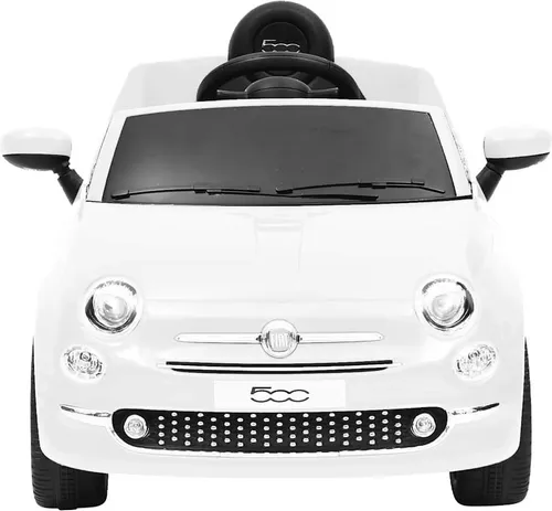 vidaXL Kinder-Elektroauto Fiat 500 Weiß - Kinder-Elektrofahrzeuge: Offiziell lizenziertes Fiat 500 Elektroauto mit Musik und LED-Scheinwerfern für das ultimative Fahrerlebnis. Ideal für Kinder von 3-6 Jahren.