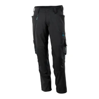 MASCOT® ADVANCED Hose mit Knietaschen, Schwarz, Größe 82C66 - Hochwertige Arbeits- & Schutzkleidung mit wasserabweisendem Finish und strapazierfähigem CORDURA®-Gewebe für optimale Bewegungsfreiheit und Komfort.