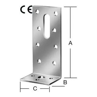 VORMANN Winkelverbinder 90 x 35 x 40mm - Stahl sendzimirverzinkt - Robuster Winkelverbinder aus ungleichschenkligem Stahl, ideal für die Holz-Halterung. Befestigung mit Rillenägeln oder Schrauben, CE-geprüfte Qualität für sicheren Einsatz.