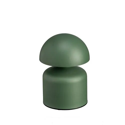 Luxus - Tischlampe Touch Vicky - Moosgrün - H14 x Ø10 - Terrassenlampe - Schreibtischlampe - LED - Wiederaufladbar - Dimmbar - Tischlampe für innen und außen