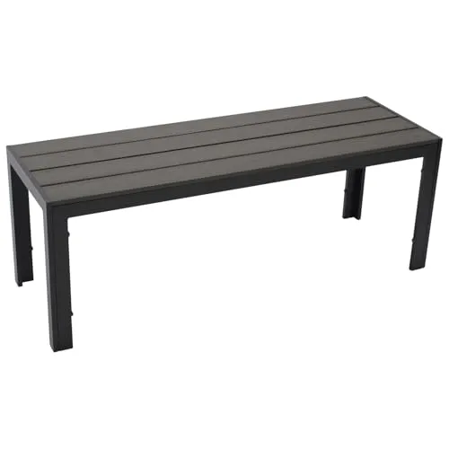 Gartenbank SORANO 120 cm ohne Lehne – Alu anthrazit - Moderne Gartenbank ohne Rückenlehne, ideal für Innen- und Außenbereiche. Wetterfest und pflegeleicht – perfekt für entspannte Stunden im Freien.