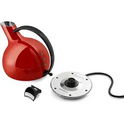 BUGATTI – Giulietta Wasserkocher, Rot – Elegantes Design & 1,2 l Fassungsvermögen - Wasserkocher in skulpturaler Form aus Edelstahl 18/10 mit 1,2 l Fassungsvermögen. Automatische Abschaltung beim Siedepunkt und Antikalkfilter für reines Wasser.