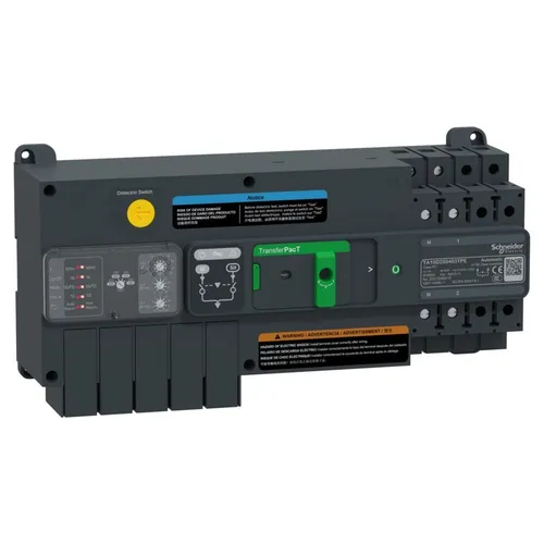 Schneider Electric Netzumschaltung autom. TA10D2S0403TPE - Lasttrennschalter für zuverlässige Netzumschaltung, 40A Drehknopf, IP20 Schutzart, ideal für Verteilereinbau und sichere Stromversorgung.