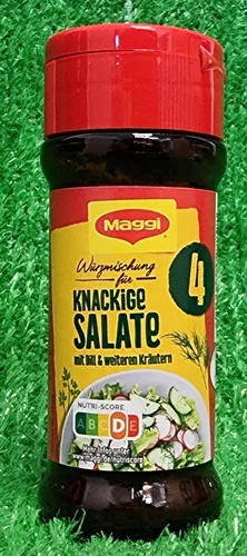 Maggi Würzmischung Nr. 4 - Knackige Salate Dill-Kräuter 60g - Ideal für frische Salate, verleiht eine aromatische Dill-Kräuter-Note, perfekt für kreative Küchengenüsse.