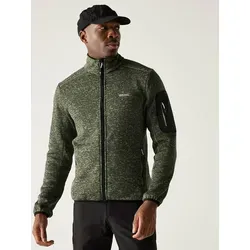 Regatta Fleecejacke "Newhill" in Khaki - M - Bequeme Fleecejacke mit Stehkragen und elastischen Ärmelabschlüssen. Ideal für Outdoor-Aktivitäten, mit praktischen Reißverschlusstaschen für sicheren Stauraum.