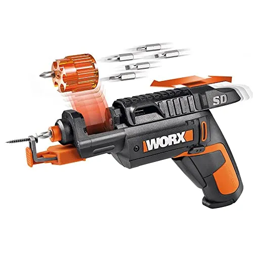 WORX WX255 Akkuschrauber - 4V Li-Ion Akku mit automatischem Bit-Wechsel, ideal für präzises Arbeiten auch in dunklen Bereichen