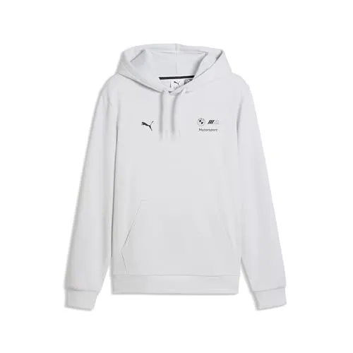 PUMA Herren BMW M Motorsport Essentials Hoodie M, Silver Mist Gray - Stylischer Hoodie mit Kapuze aus hochwertigem French Terry. Ideal für den sportlichen Look und Komfort im Alltag.
