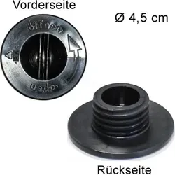 Messerverschluss für Ritter Allesschneider E 311 / E 26 / Scalea 7 / Serano 7, SERANO 9 aus Kunststoff Ø 4,5 cm / Multischneider / Ersatzteil